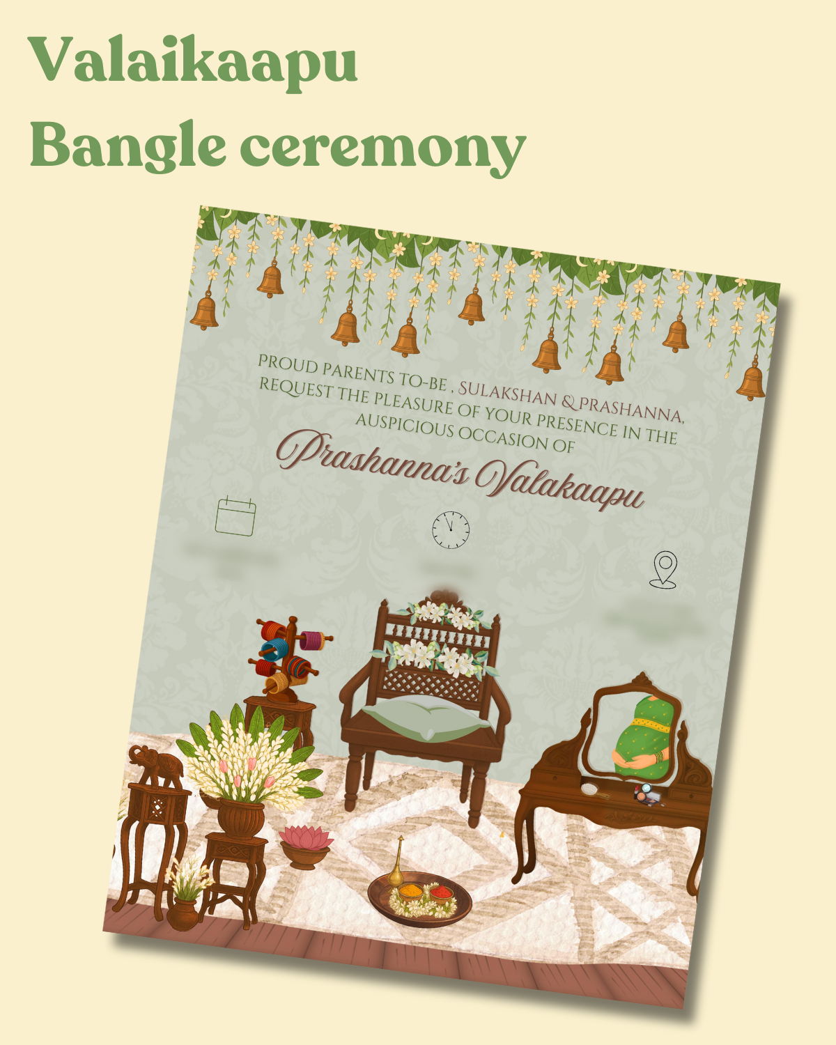"SACRED BANGLES" Valaikaapu / Bangle Ceremony E-card