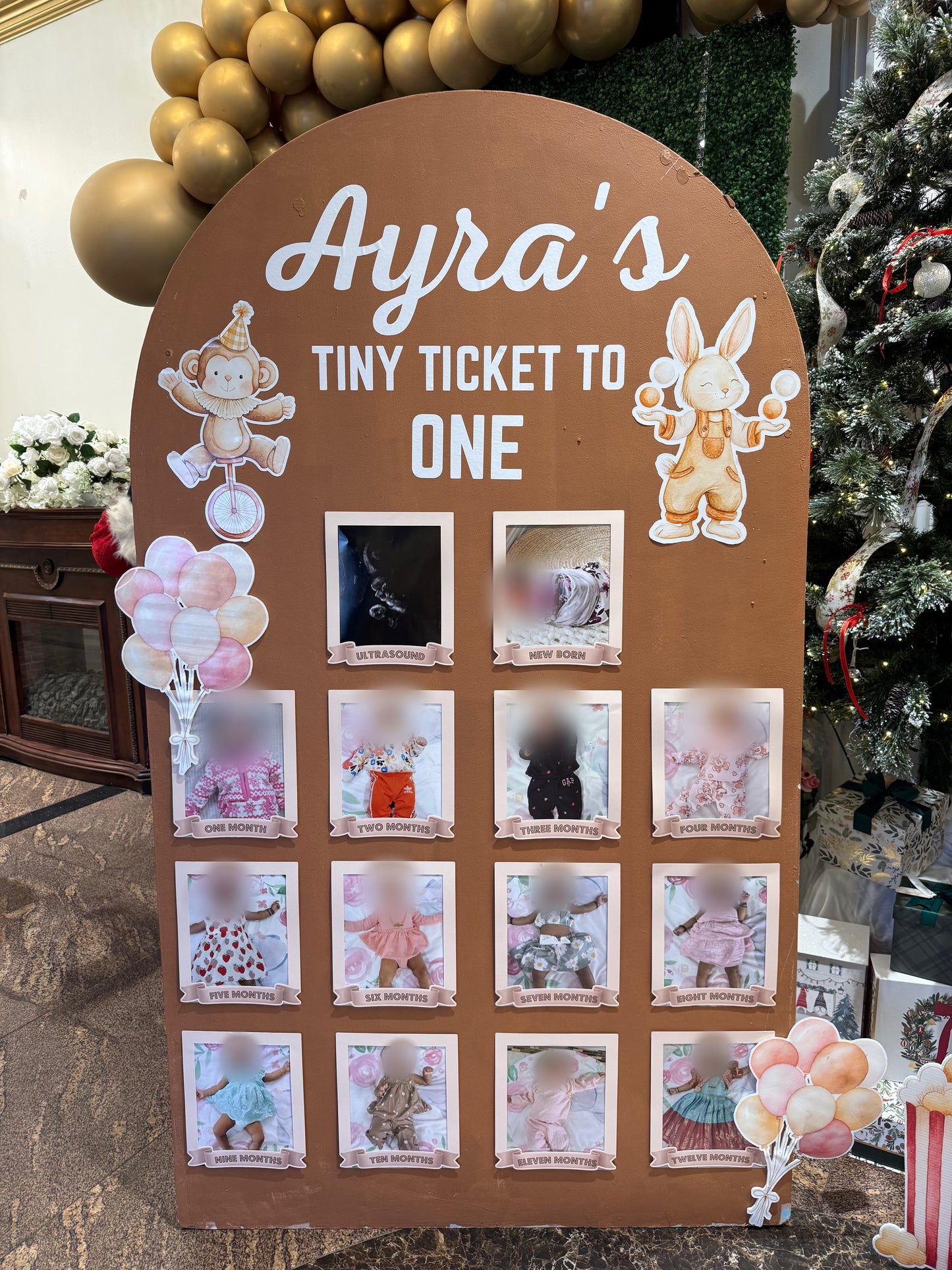 "FIRST YEAR MILESTONE" Backdrop in any theme possible!