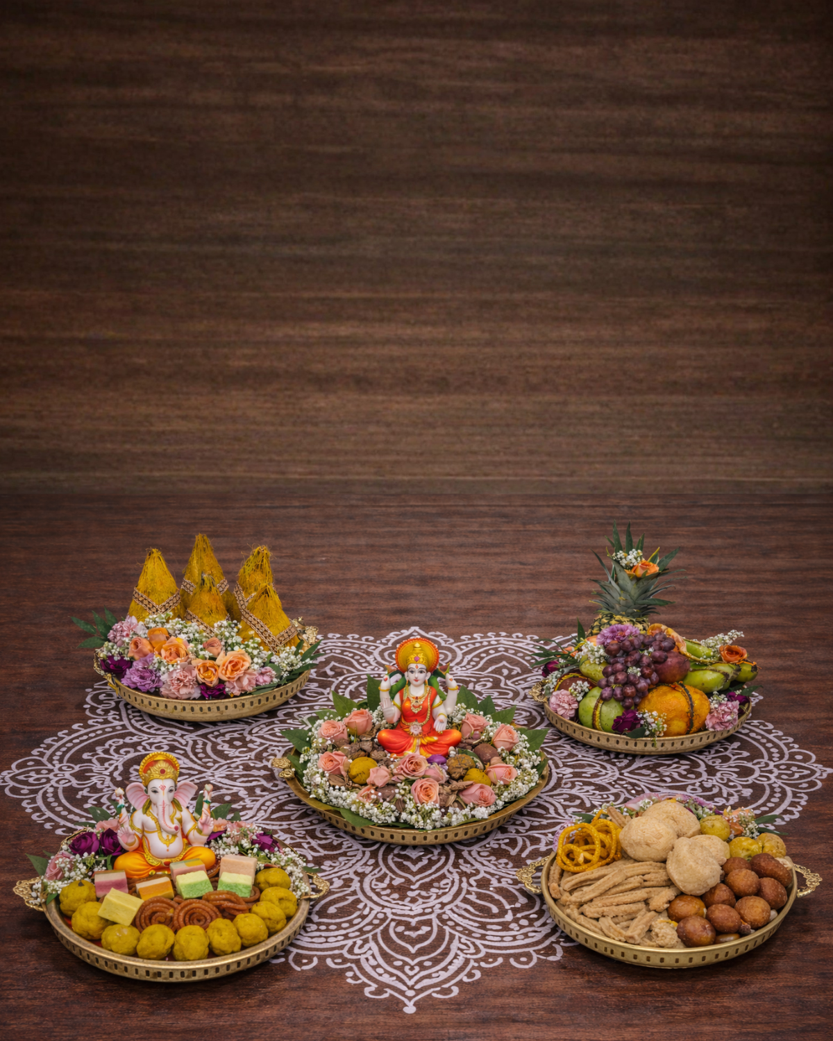 Gold Valaikaapu Platters