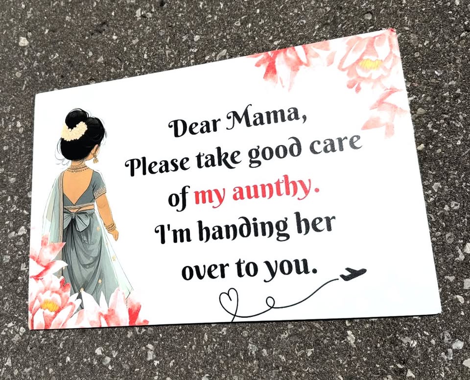 "HANDING OVER AUNTHY" Entrance board