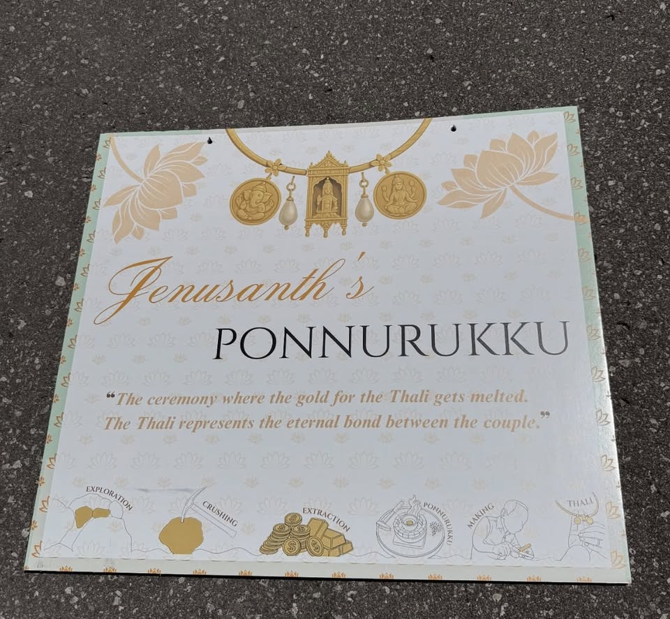 "FROM GOLD TO THALI – PONNURUKKU" Signage