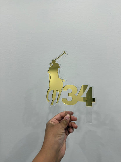 "RALPH LAUREN" Acrylic Caketopper