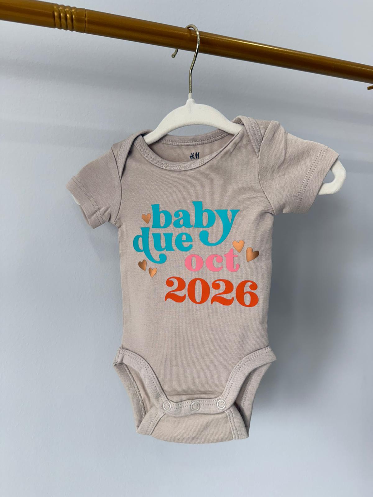 "BABY DUE" Onesie