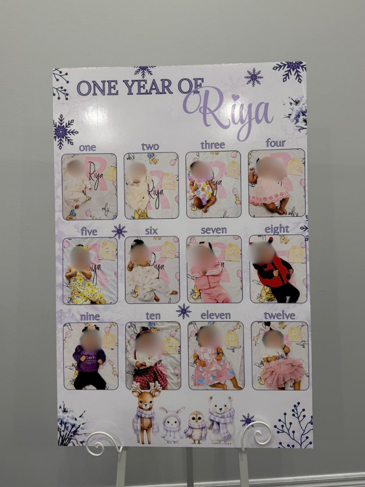 "FIRST YEAR MILESTONE" Foam Winter ONEderland