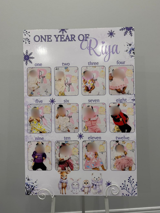 "FIRST YEAR MILESTONE" Foam Winter ONEderland