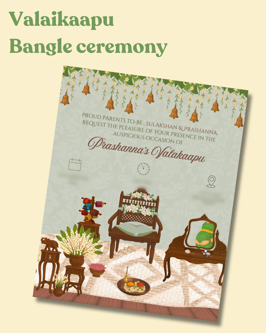 "SACRED BANGLES" Valaikaapu / Bangle Ceremony E-card