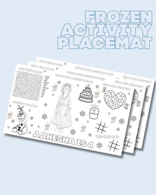 "FROZEN INSPIRED" Activity Placemat