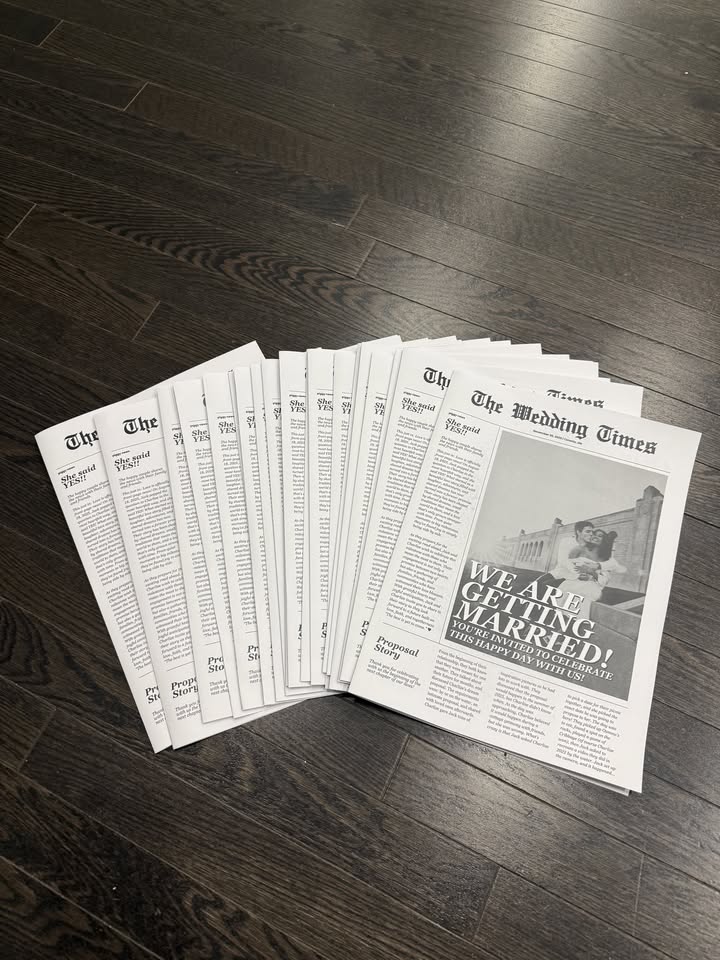 "ENGAGEMENT ANNOUNCEMENT" The Wedding Times Newspaper