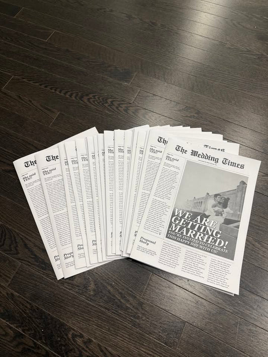 "ENGAGEMENT ANNOUNCEMENT" The Wedding Times Newspaper