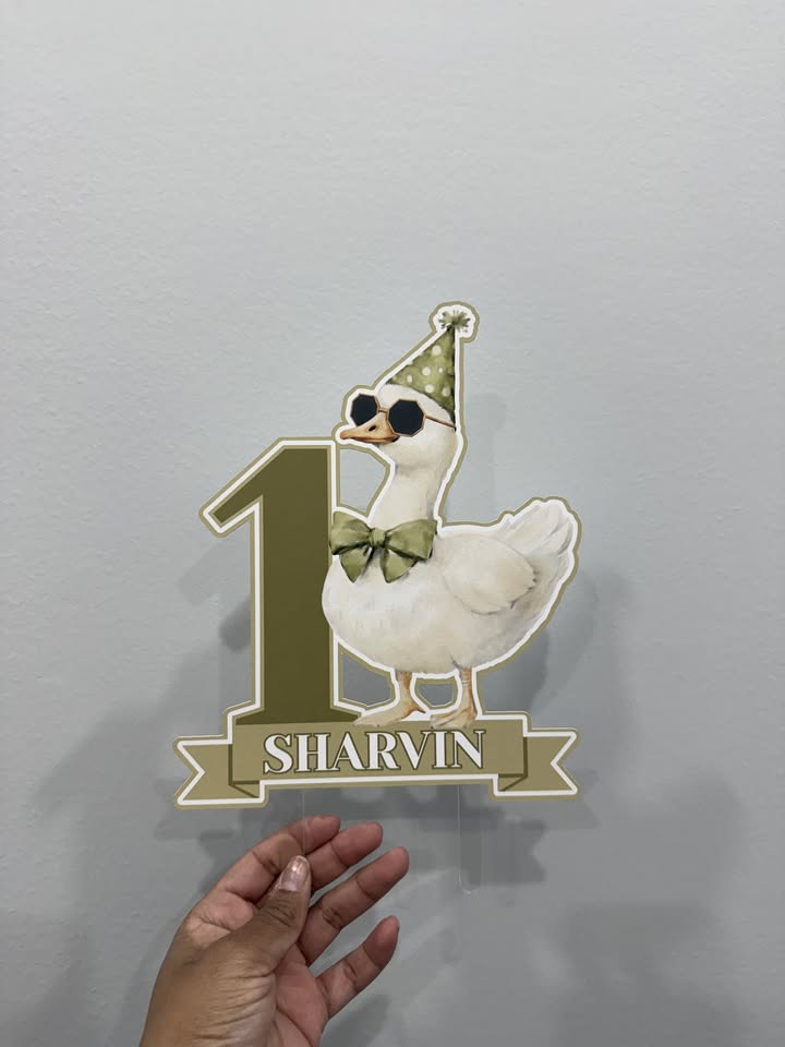 "GOOSE" Cardstock Caketopper