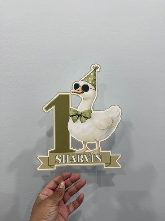 "GOOSE" Cardstock Caketopper