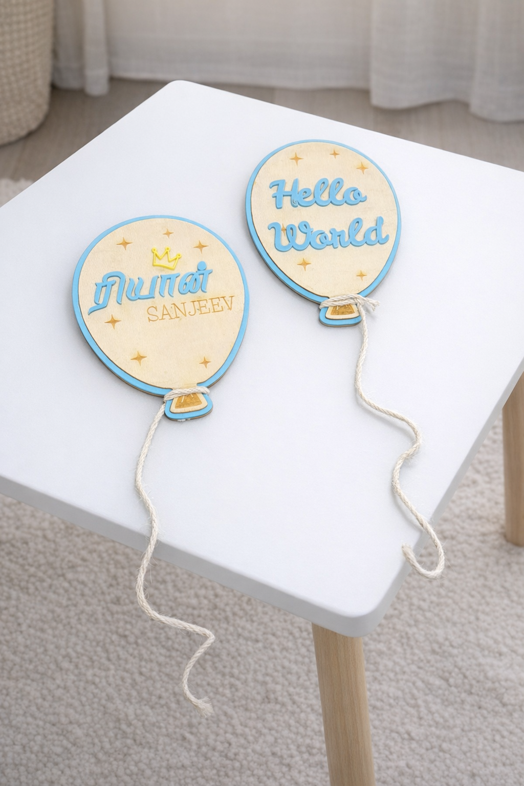 "AERO: BALLOON MILESTONE PLAQUE" Reusable and interchangeable milestone plaque