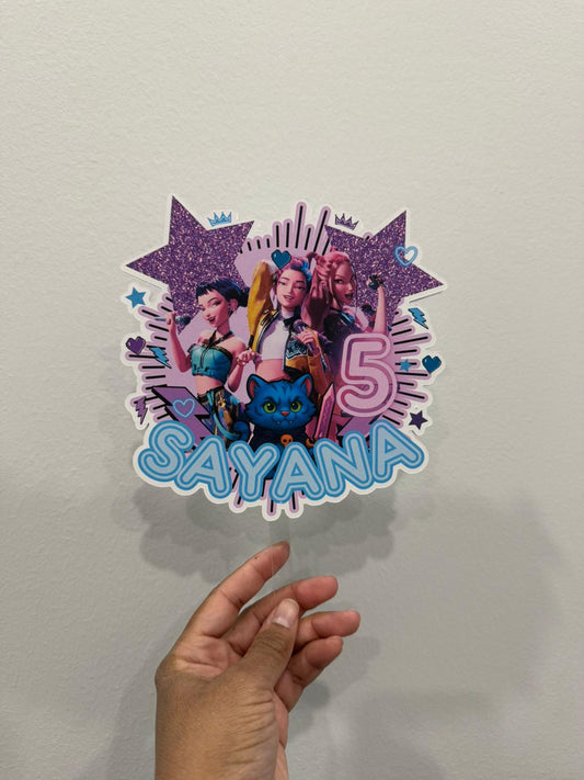 "KPOP DEMON HUNTERS" Cardstock Caketopper