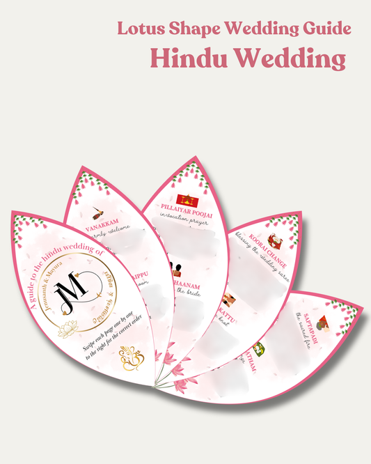 "SACRED LOTUS" Lotus Shaped Hindu Wedding Guide