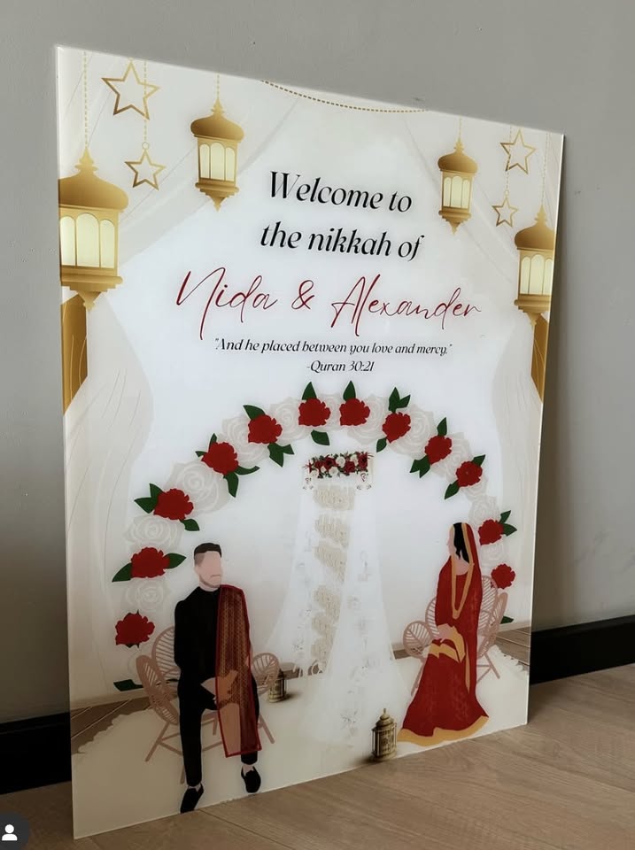 "GOLDEN GRACE NIKKAH" Signage