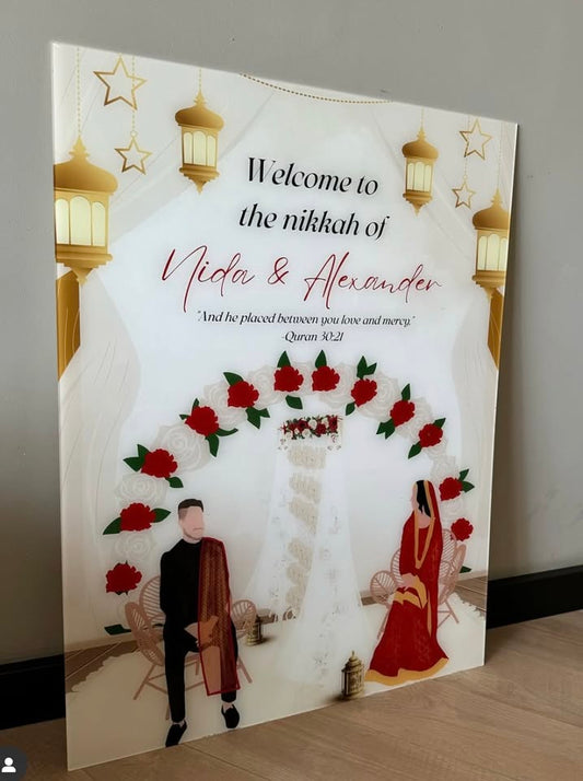 "GOLDEN GRACE NIKKAH" Signage