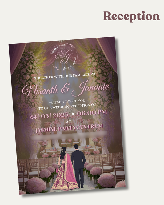 "BLOSSOM AISLE" Reception E-card