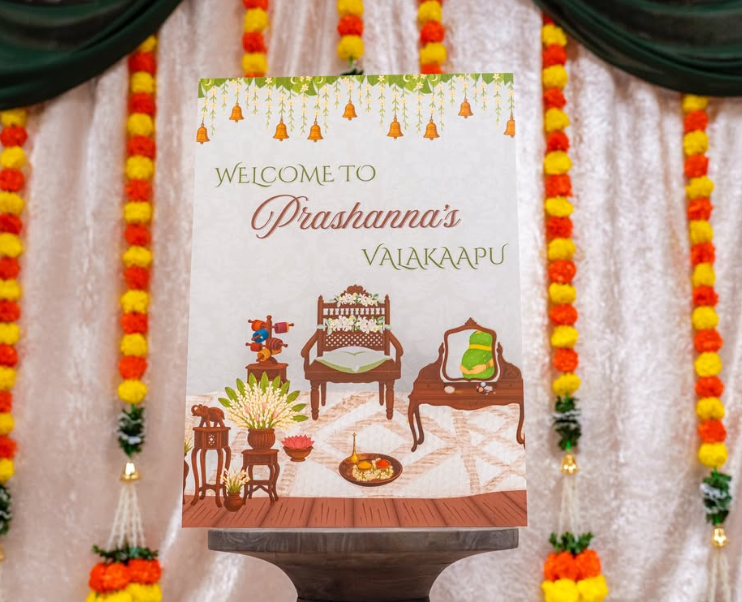 "AUSPICIOUS  VALAIKAAPU" Signage