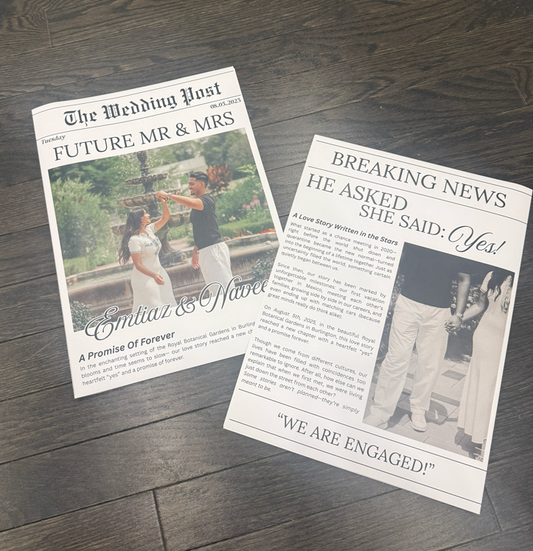 "WEDDING DATE ANNOUNCEMENT" The Wedding Times Newspaper