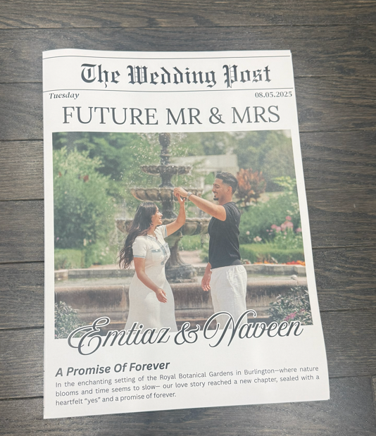 "WEDDING DATE ANNOUNCEMENT" The Wedding Times Newspaper