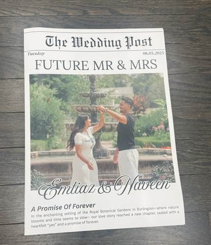 "WEDDING DATE ANNOUNCEMENT" The Wedding Times Newspaper