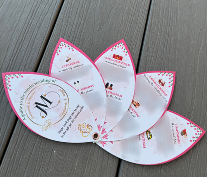 "SACRED LOTUS" Lotus Shaped Hindu Wedding Guide