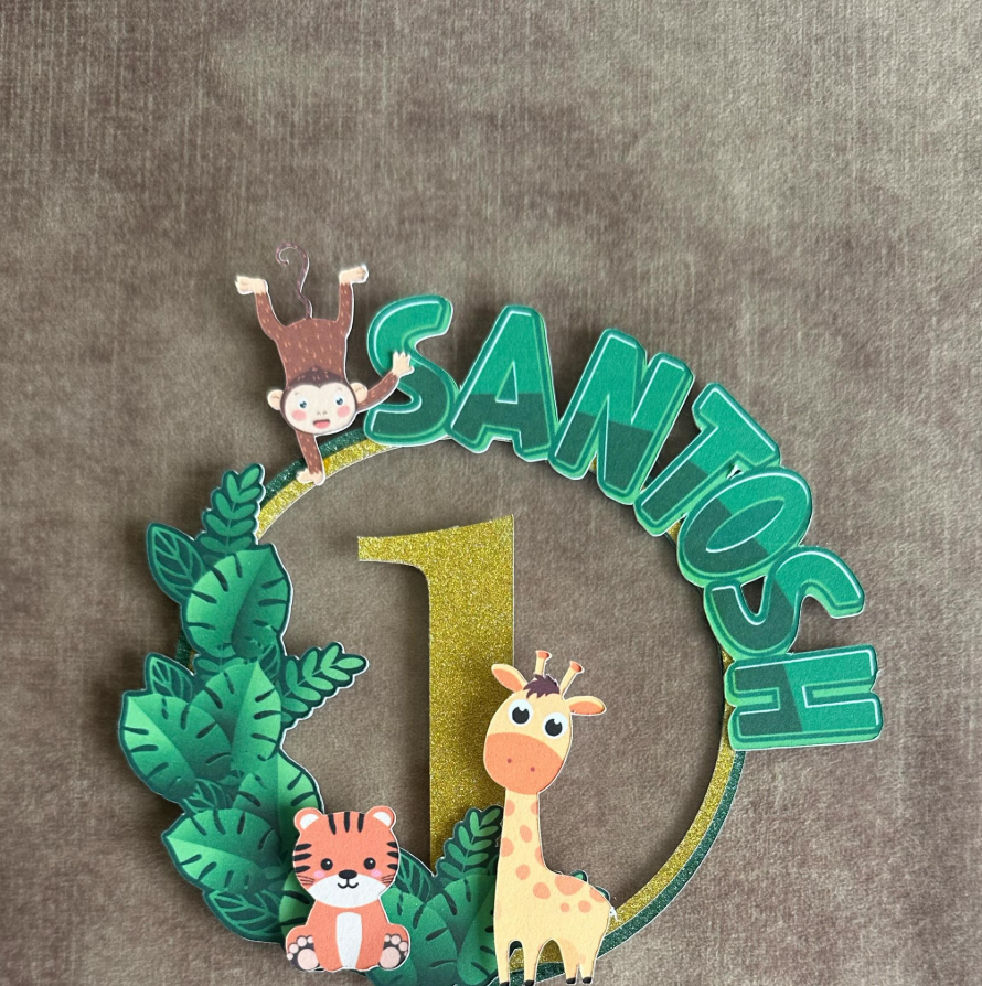 "WILD ONE" Cardstock Caketopper