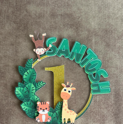 "WILD ONE" Cardstock Caketopper