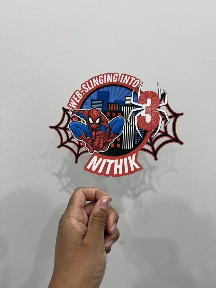 "SPIDERMAN" Cardstock Caketopper