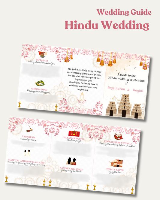 "SACRED STEPS" Trifold Hindu Wedding Guide