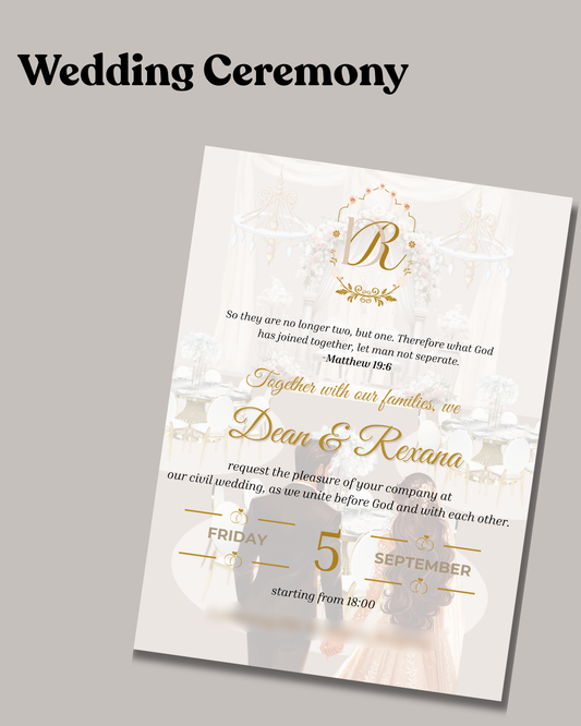 "GOLDEN UNITY" Wedding Ceremony E-card